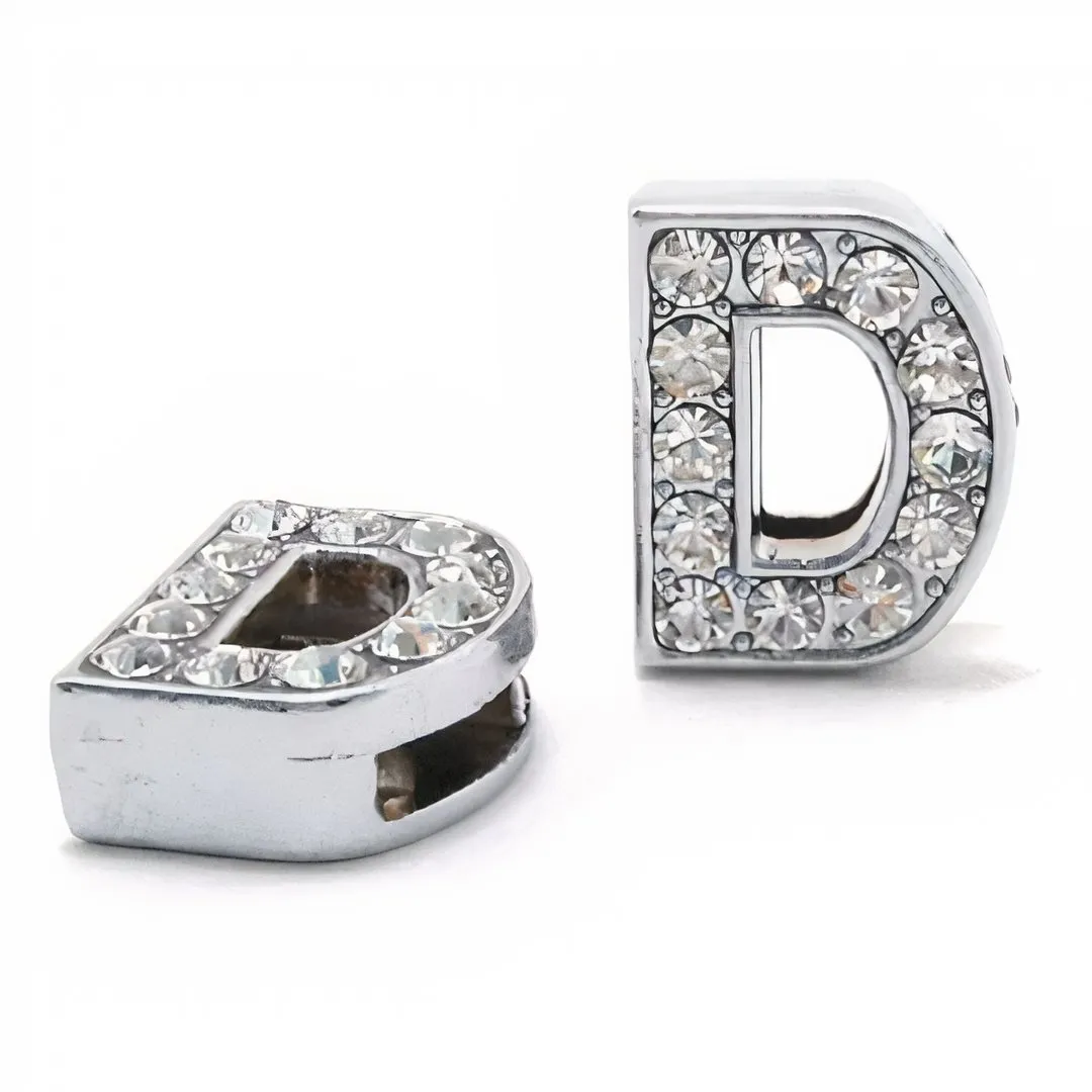 Pavé Letters -Silver Charms