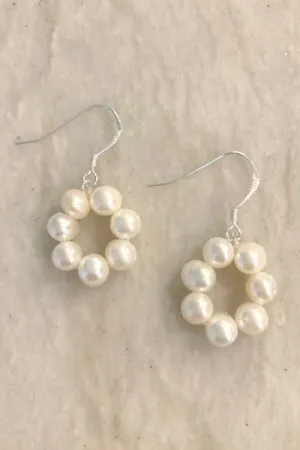 Pearl Circle Earrings | Freshwater Pearls & Sterling Silver | By Pearly Girls