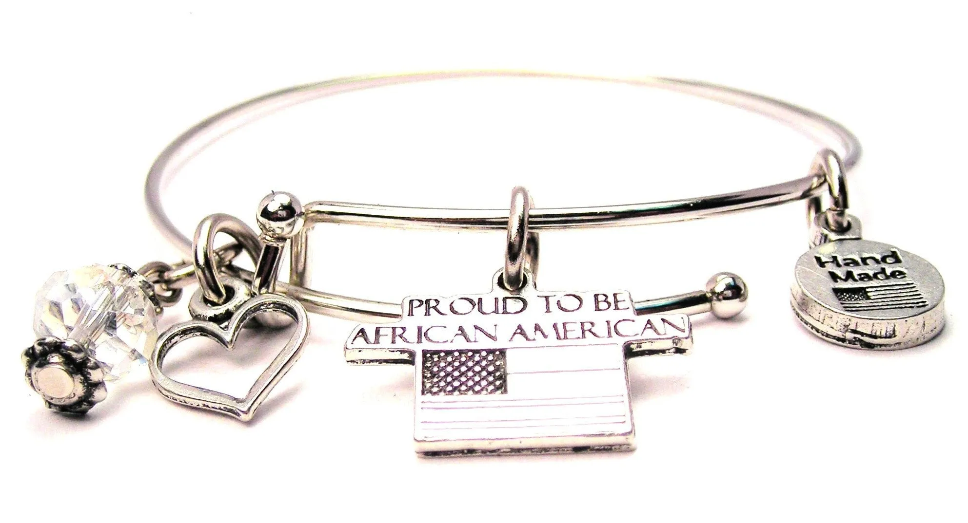 Proud To Be African American Bangle Bracelet