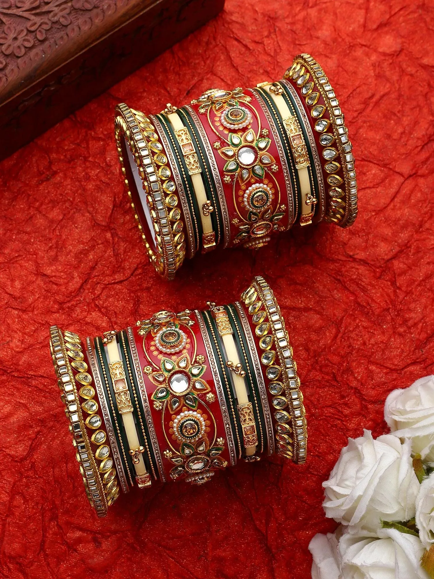 Rajasthani Bridal Chuda, Traditional Rajwadi Bangle Set