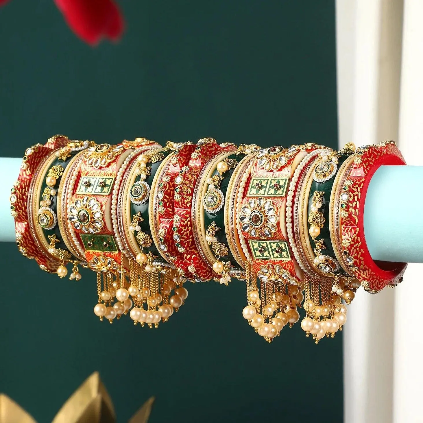 Rajasthani Bridal Chuda, Traditional Rajwadi Bangle Set