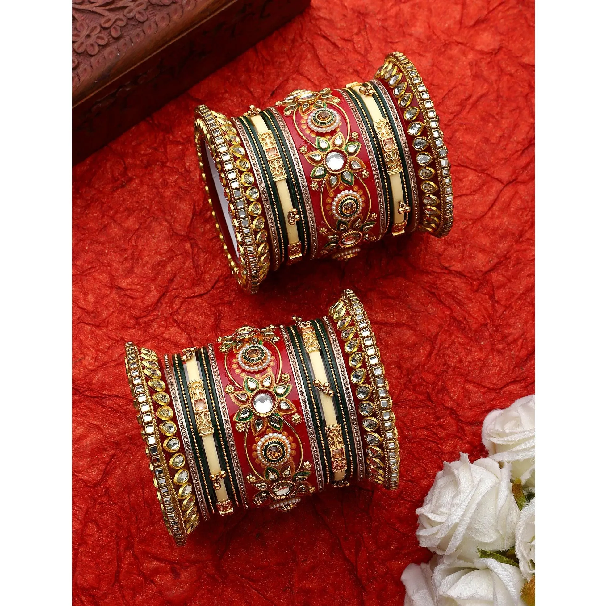 Rajasthani Bridal Chuda, Traditional Rajwadi Bangle Set