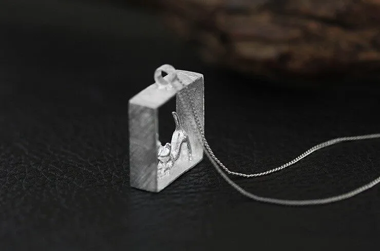 Rectangle Cat Pendants