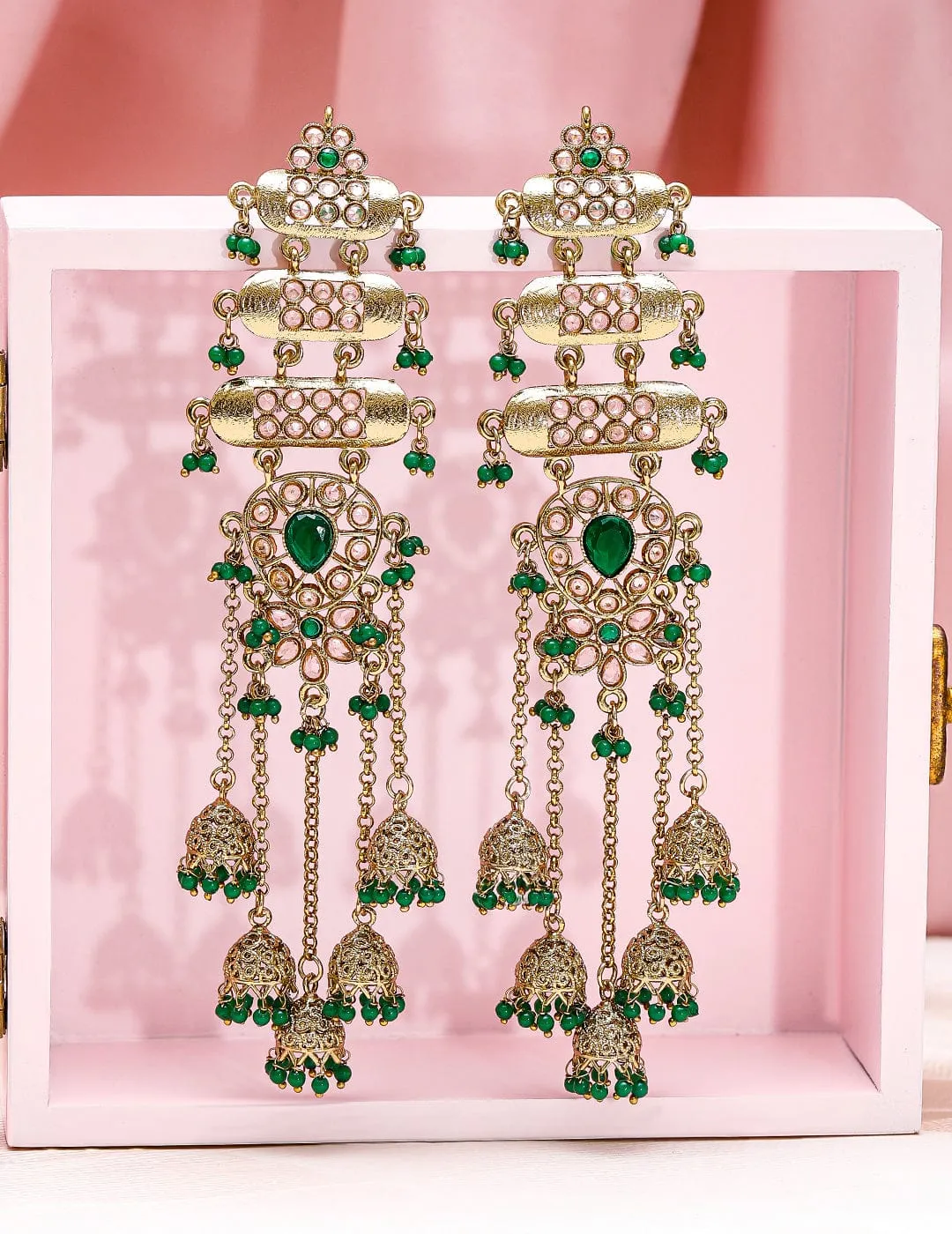 Rubans Classic Jhumkas Earrings