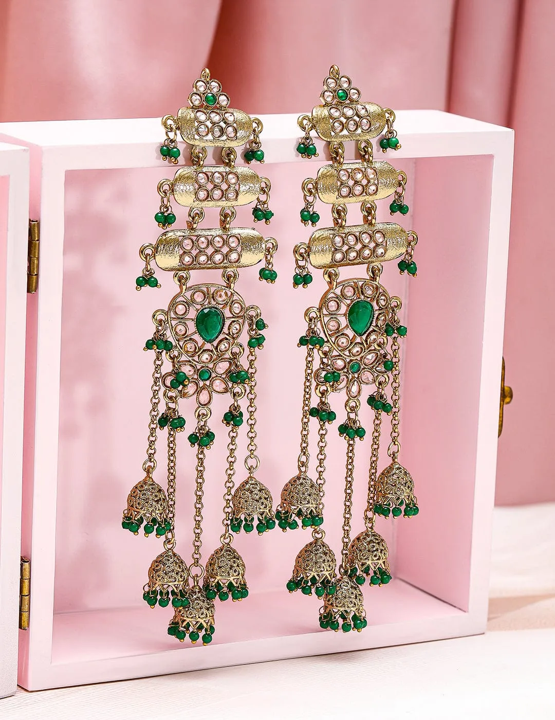 Rubans Classic Jhumkas Earrings