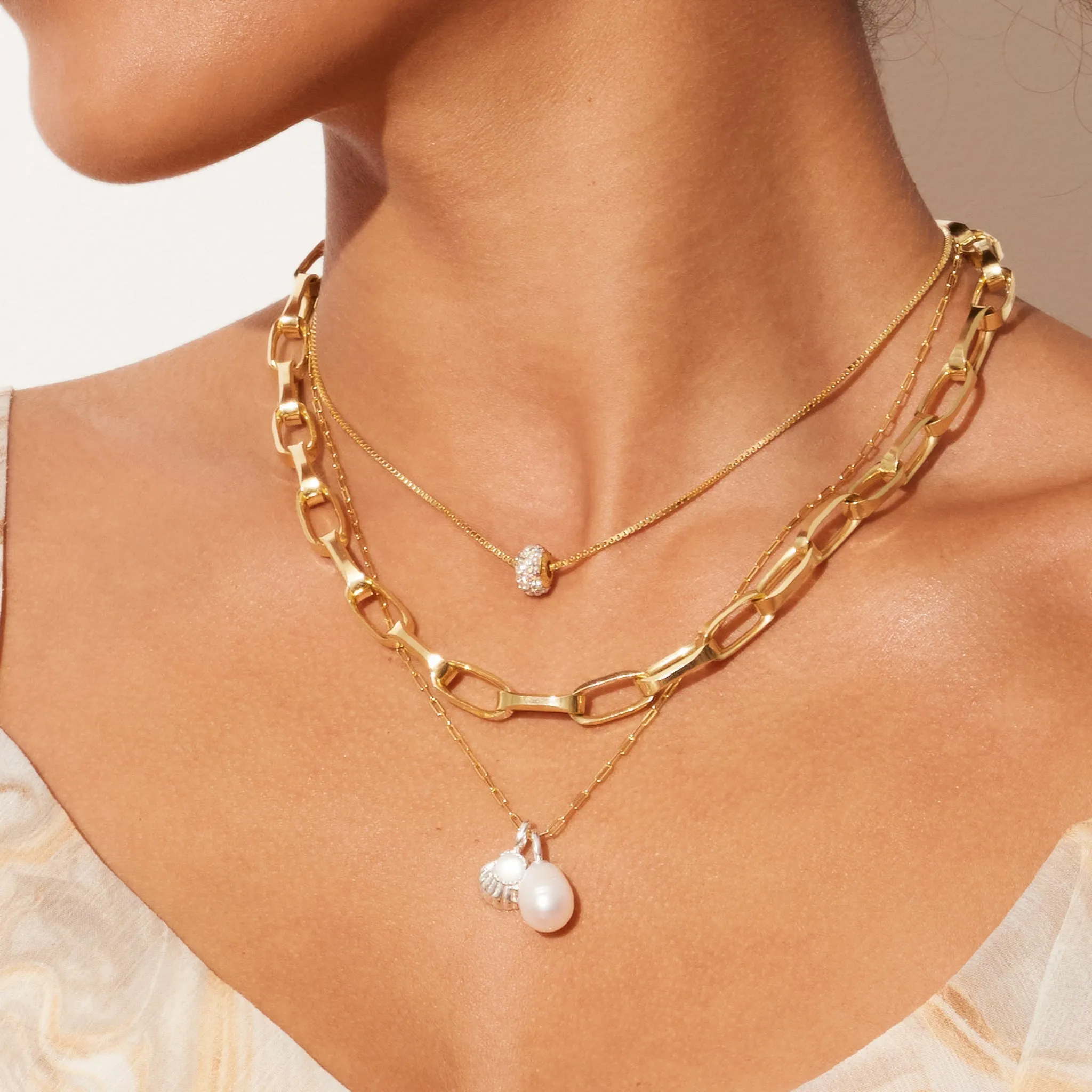 Sea Salt Sparkle Ball™ Rondelle Charm Necklace