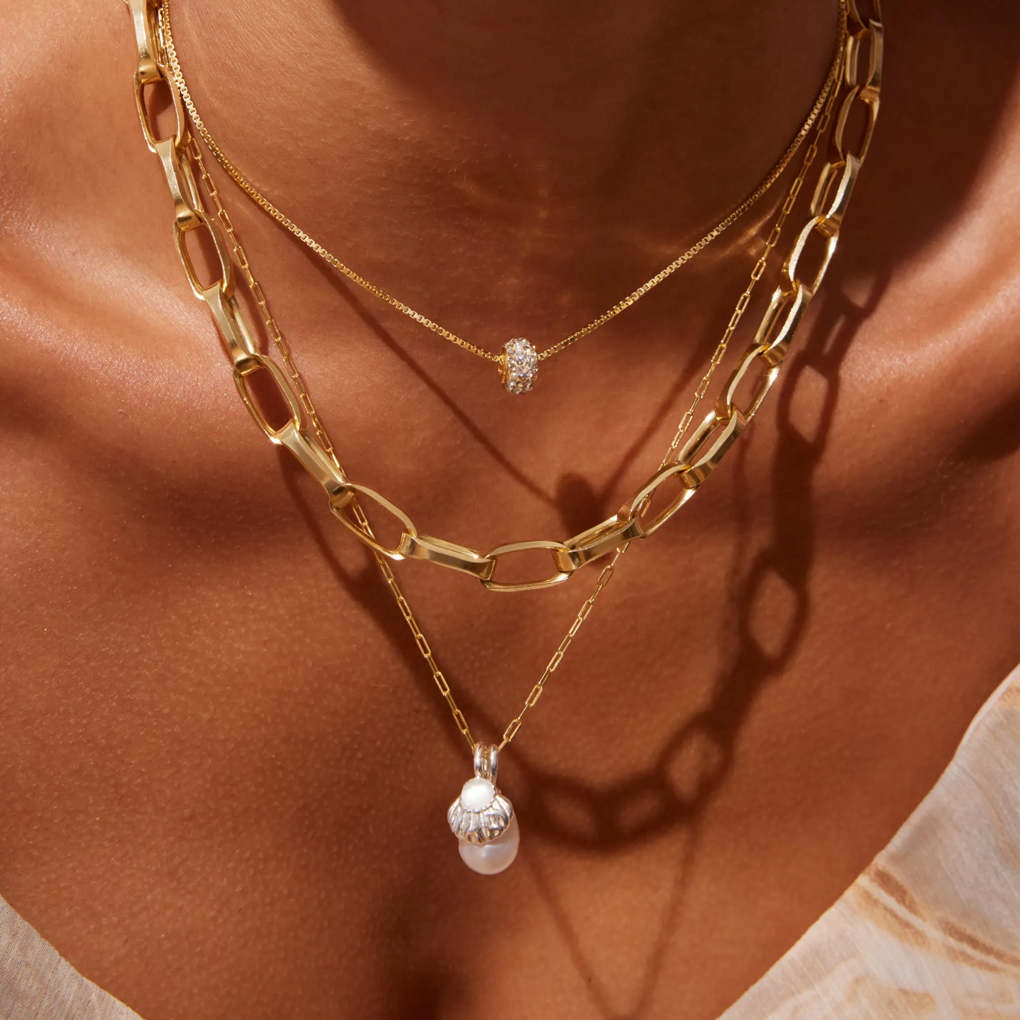 Sea Salt Sparkle Ball™ Rondelle Charm Necklace