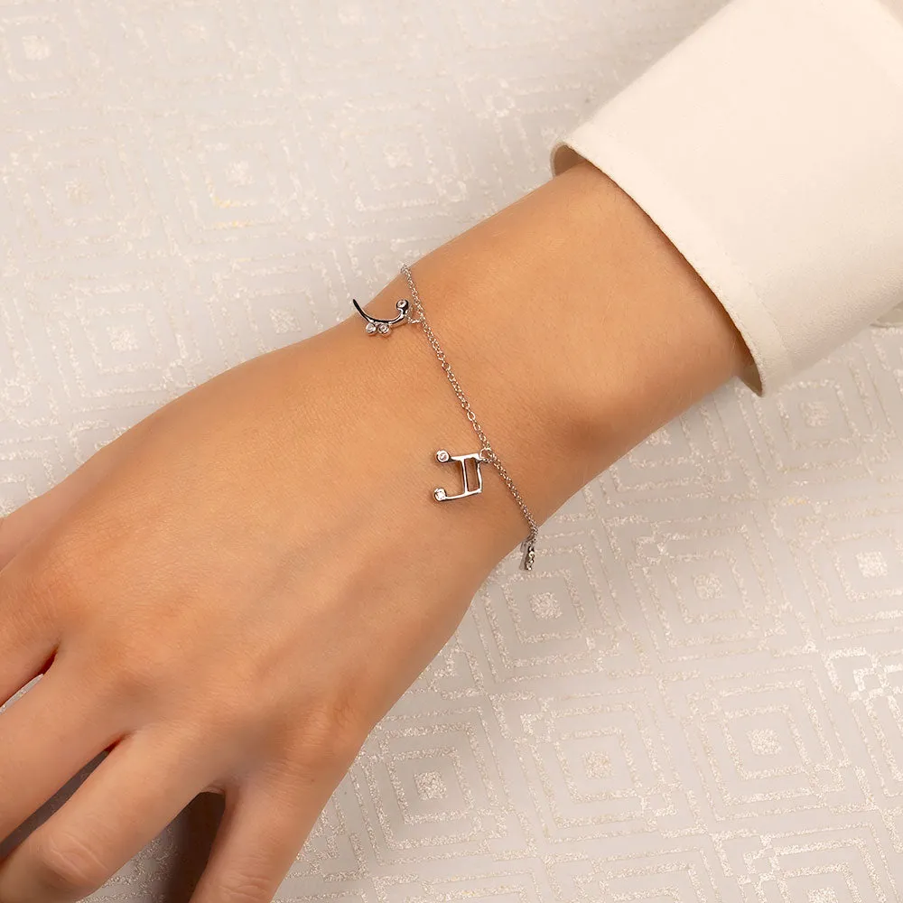 Silver Musical Notes Bracelet