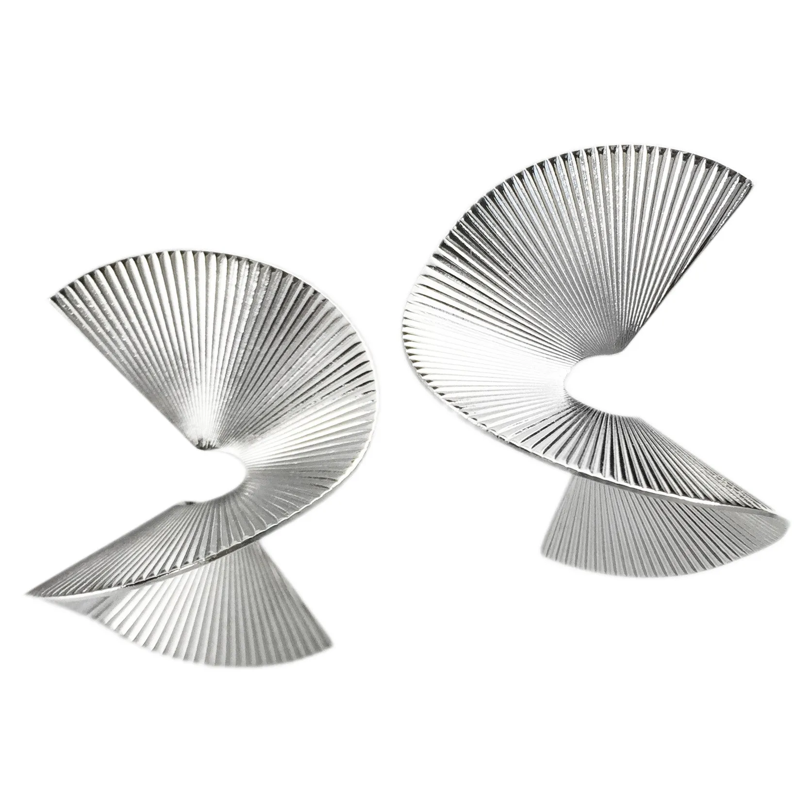 Solarwave Studs - Large - Silver