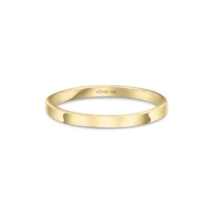 Solid Gold Plain Flat Band Ring