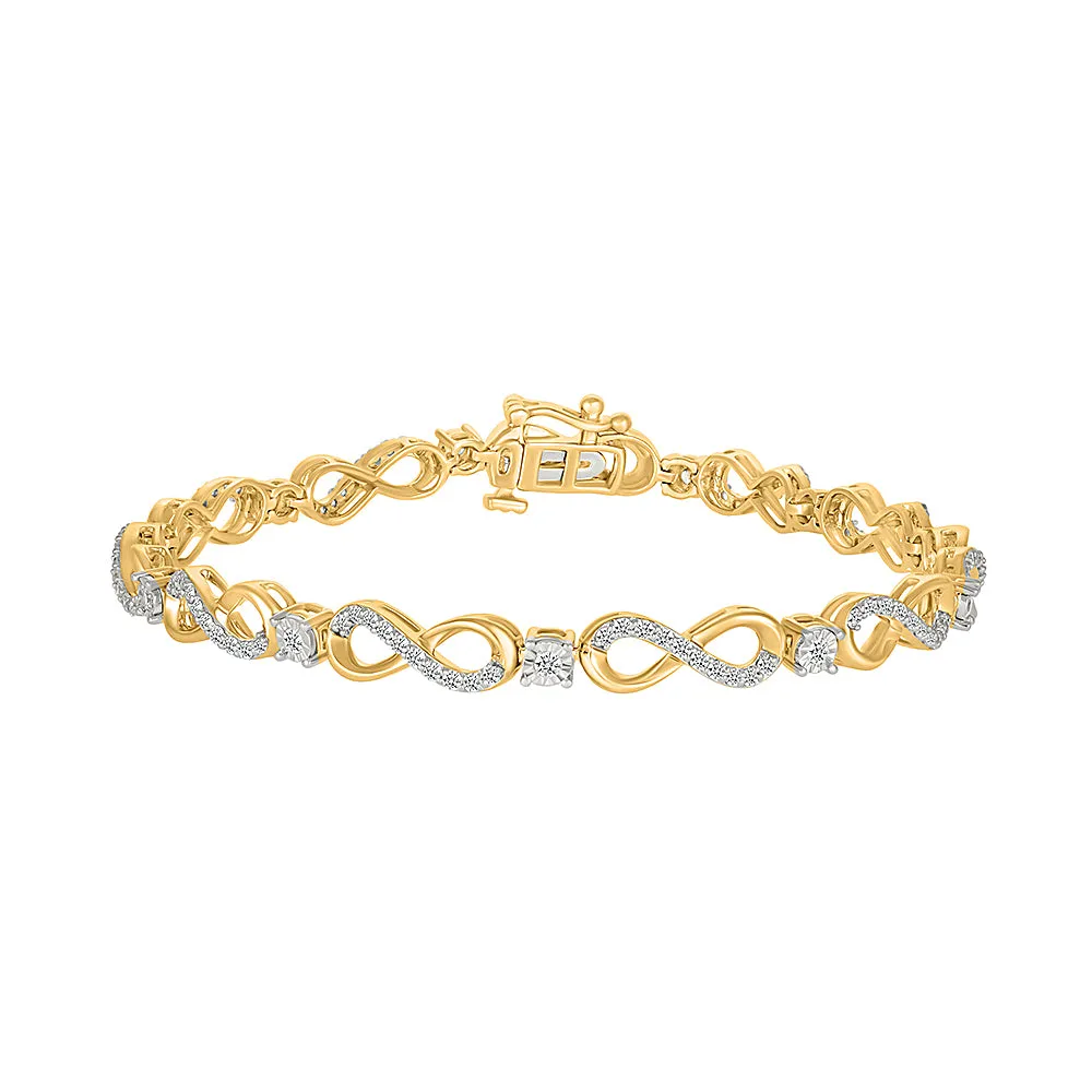 Sparkling Diamond Infinity Bracelet