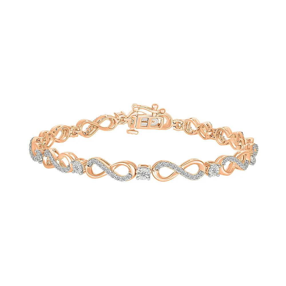 Sparkling Diamond Infinity Bracelet