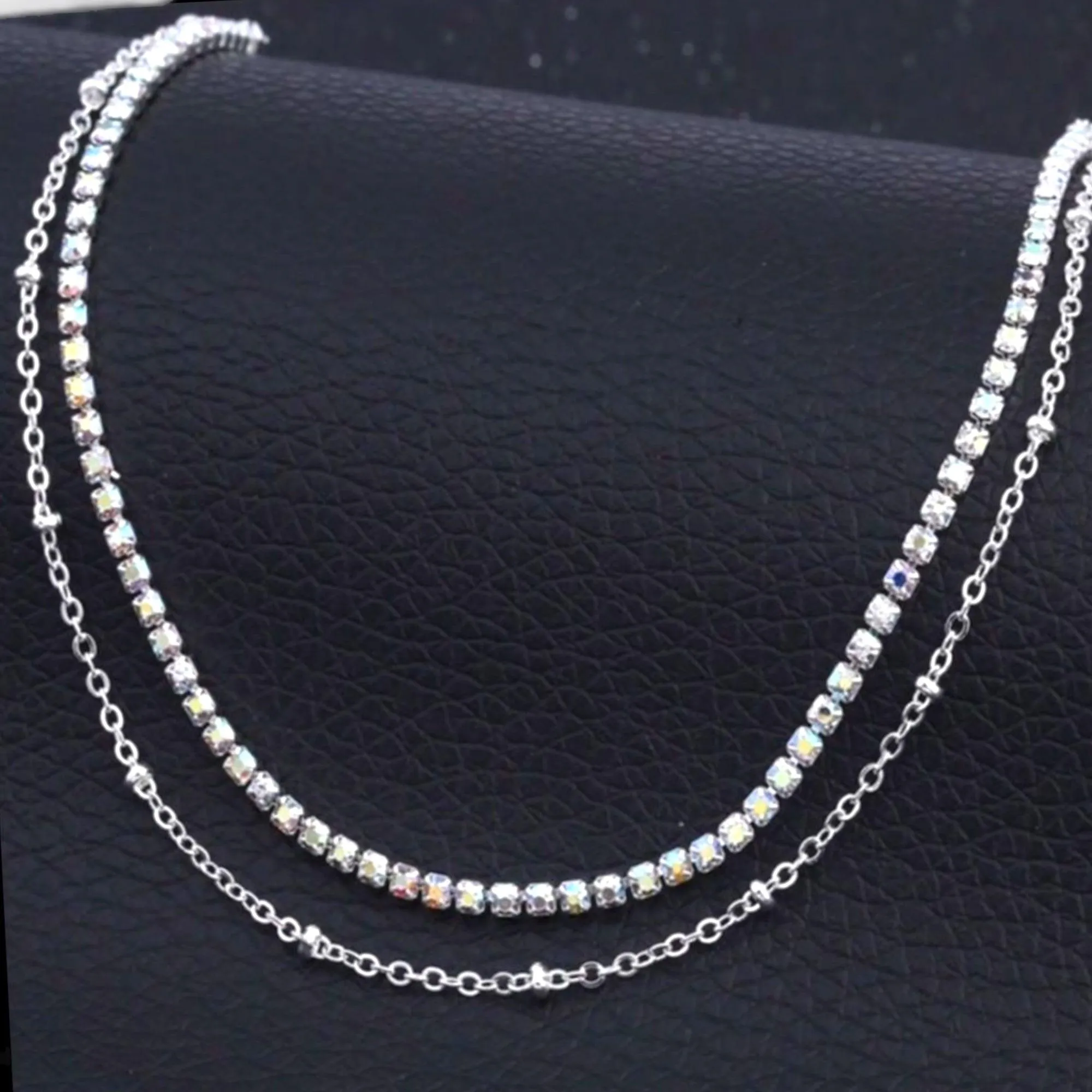 Sparkling Silver Elegant Anklet