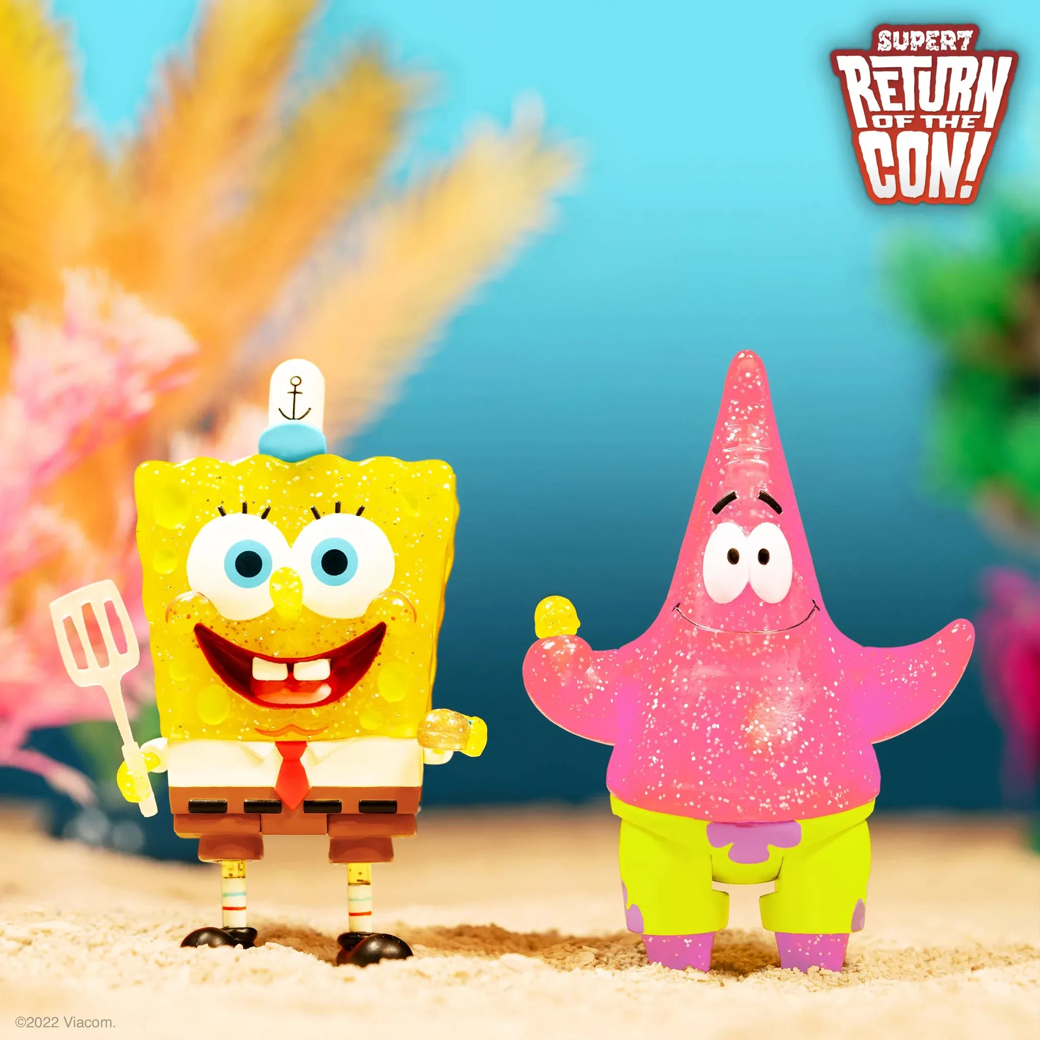 SpongeBob SquarePants ReAction SpongeBob And Patrick BFF 2-Pack (Glitter)