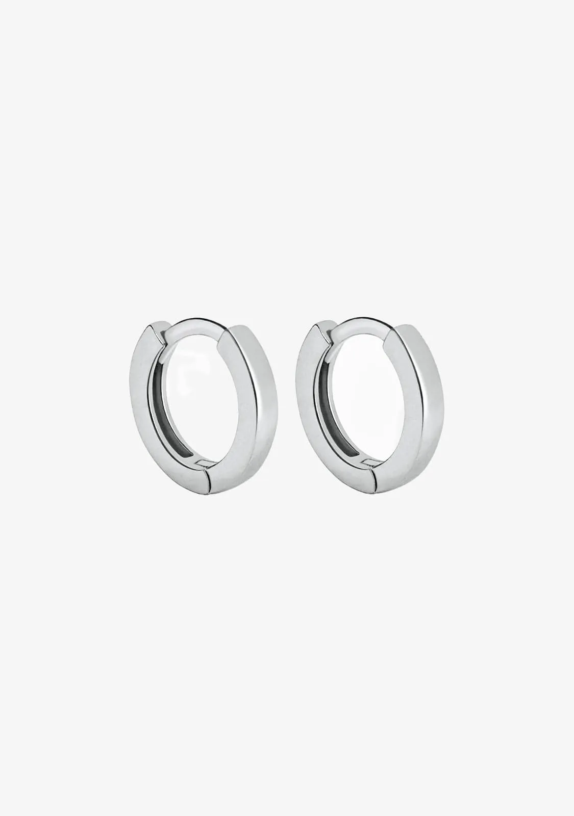 Square Hoop Earrings Silver