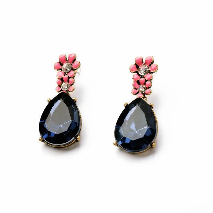 Statement Jewelry Fashion Classic Blue Resin Water Drop Earrings