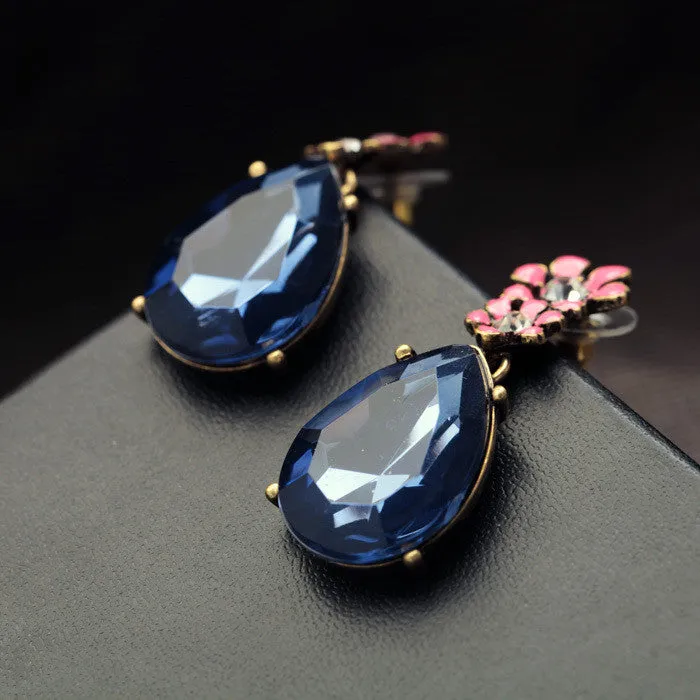 Statement Jewelry Fashion Classic Blue Resin Water Drop Earrings