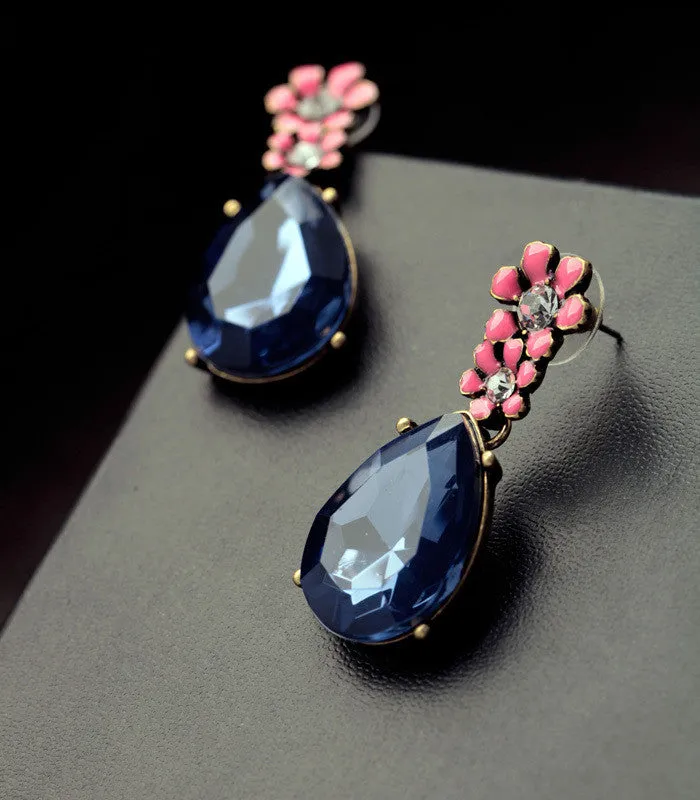 Statement Jewelry Fashion Classic Blue Resin Water Drop Earrings