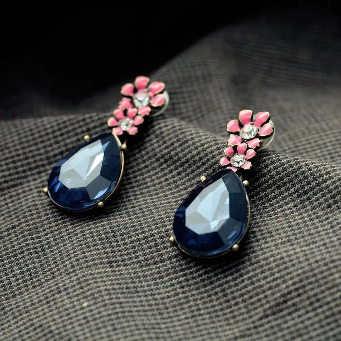 Statement Jewelry Fashion Classic Blue Resin Water Drop Earrings