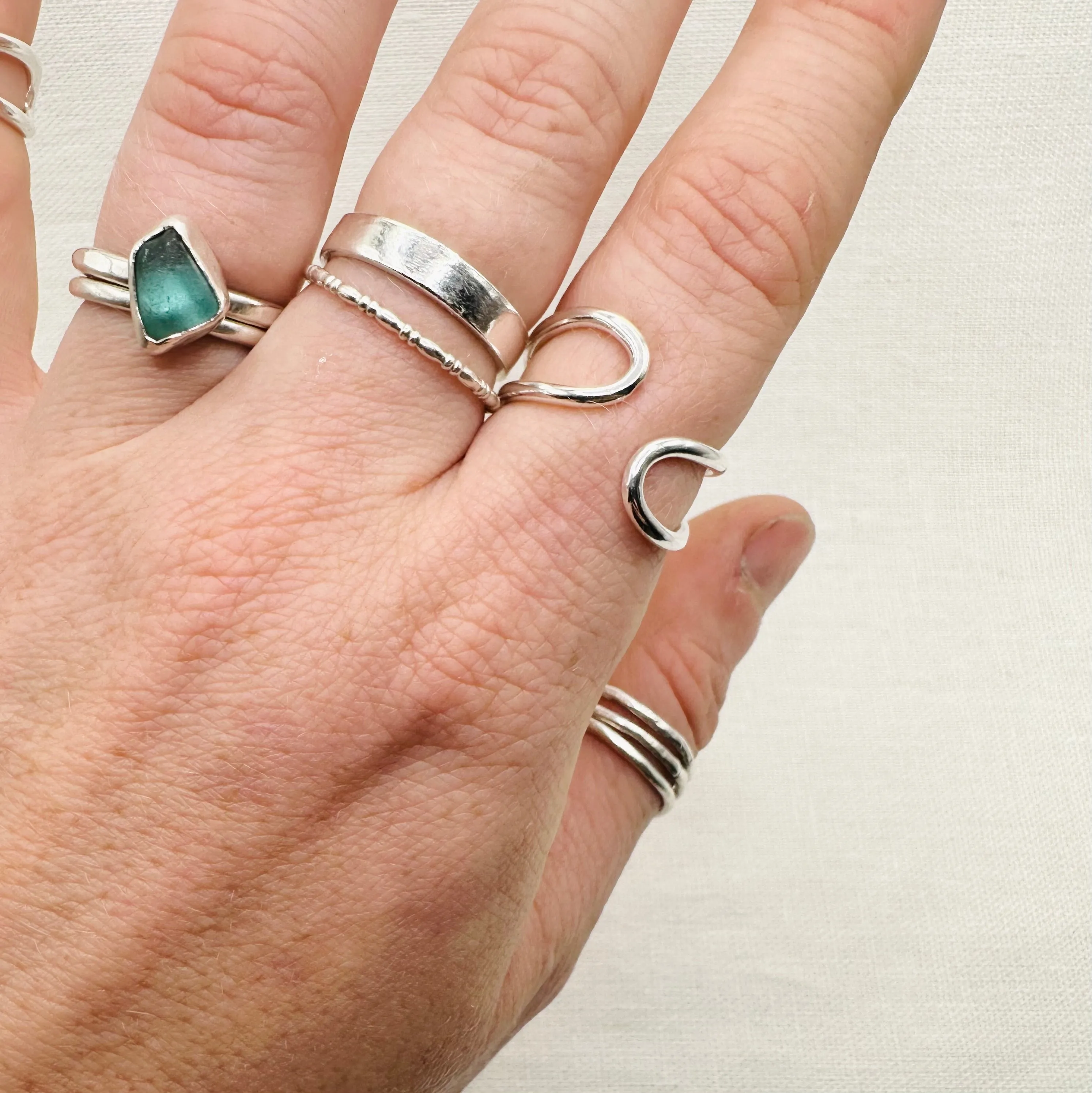 Sterling Silver Riptide Ring