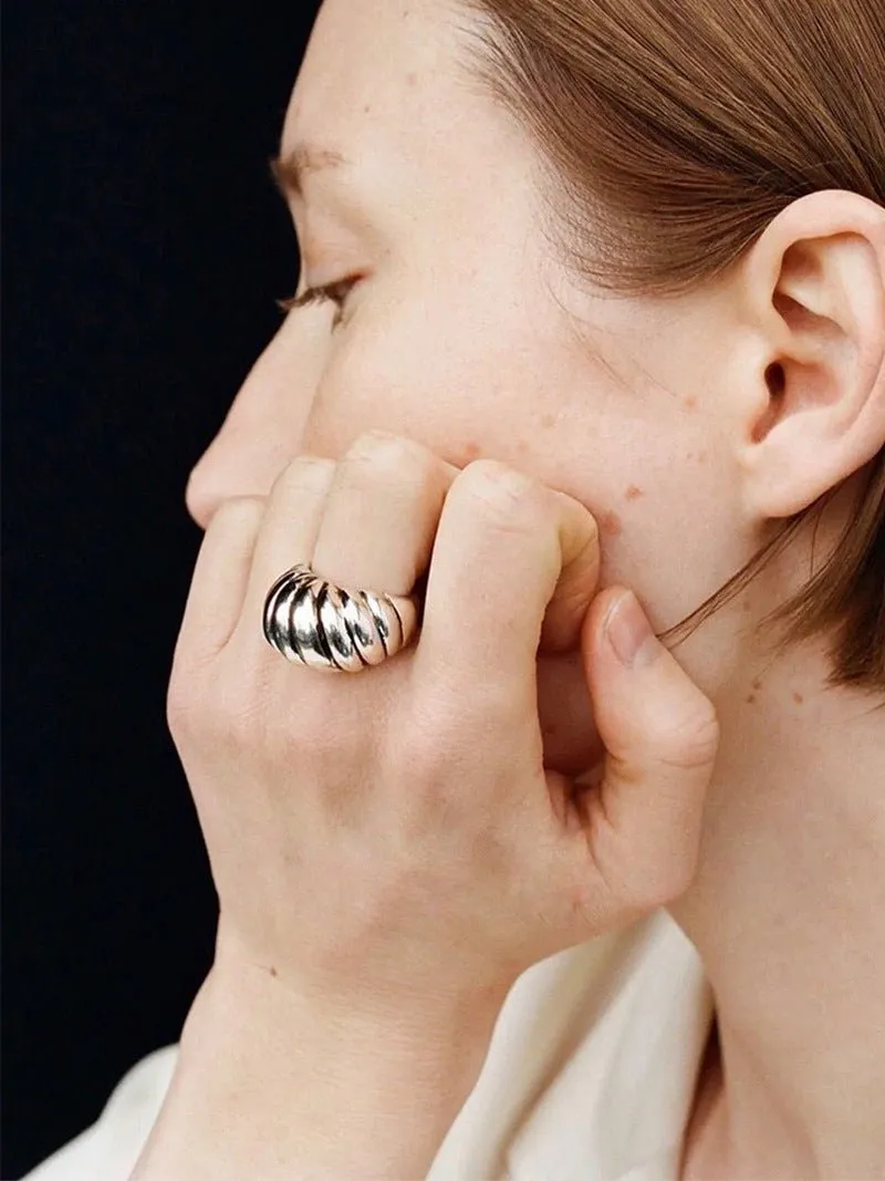 Sterling Silver Scallop Ring