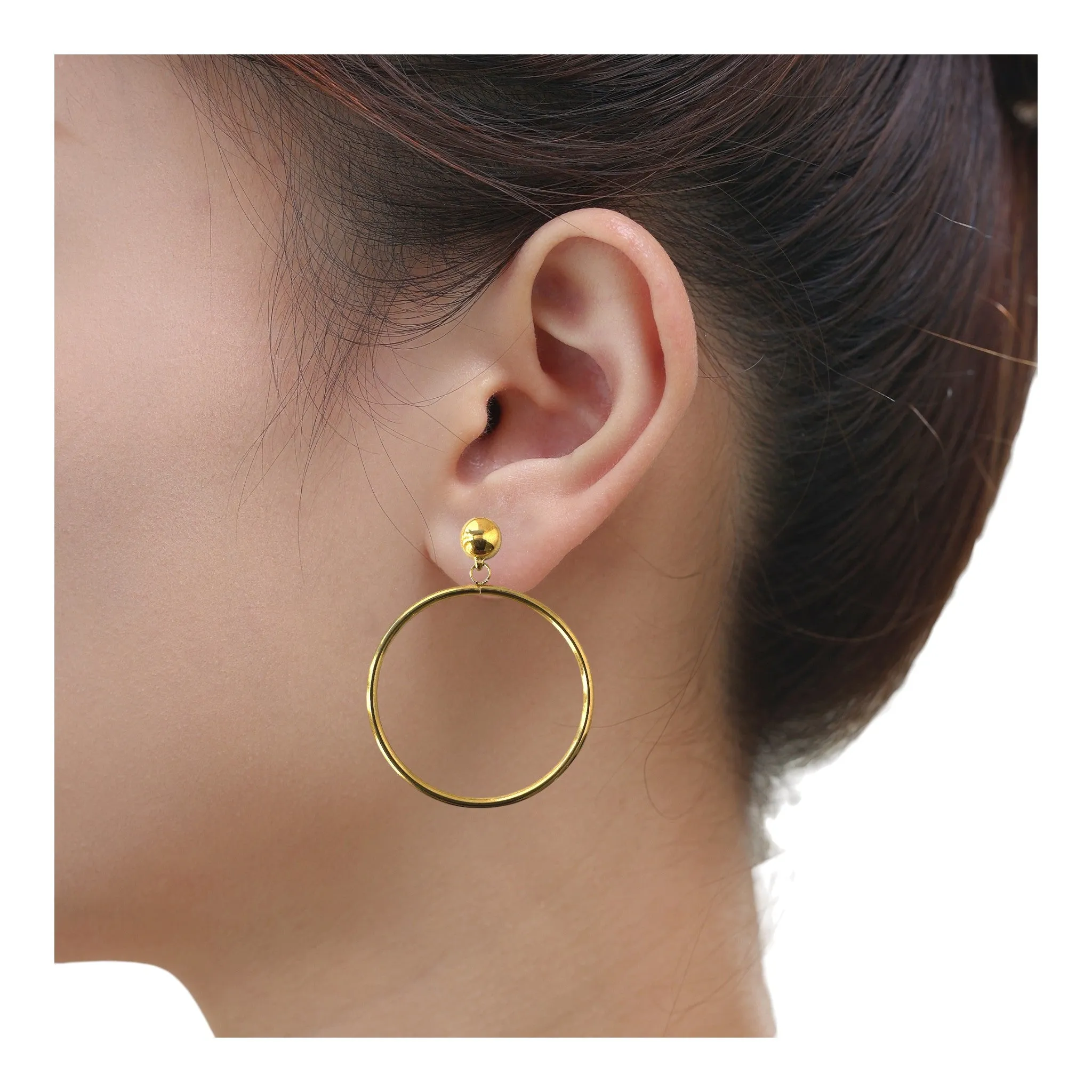 TI-GO Hoop drop earrings 40mm