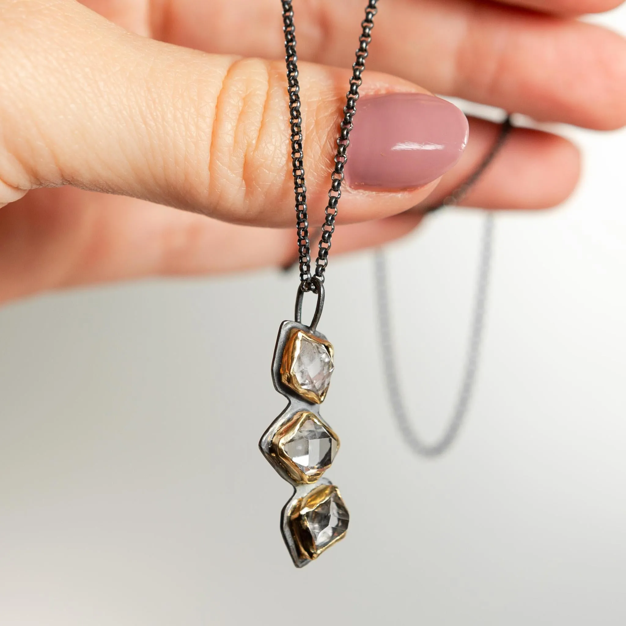 Tumbling Glacier Drop Necklace