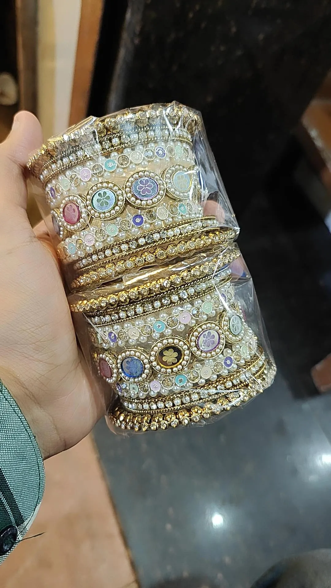 Vibrant Gold Plated Bangles Set Pakistani Bridal Wedding Jewelry