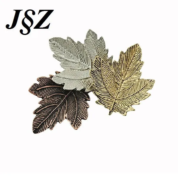 Vintage Pin Maple Leaf Brooch Gold Silver Plated Pins Exquisite Collar For Women