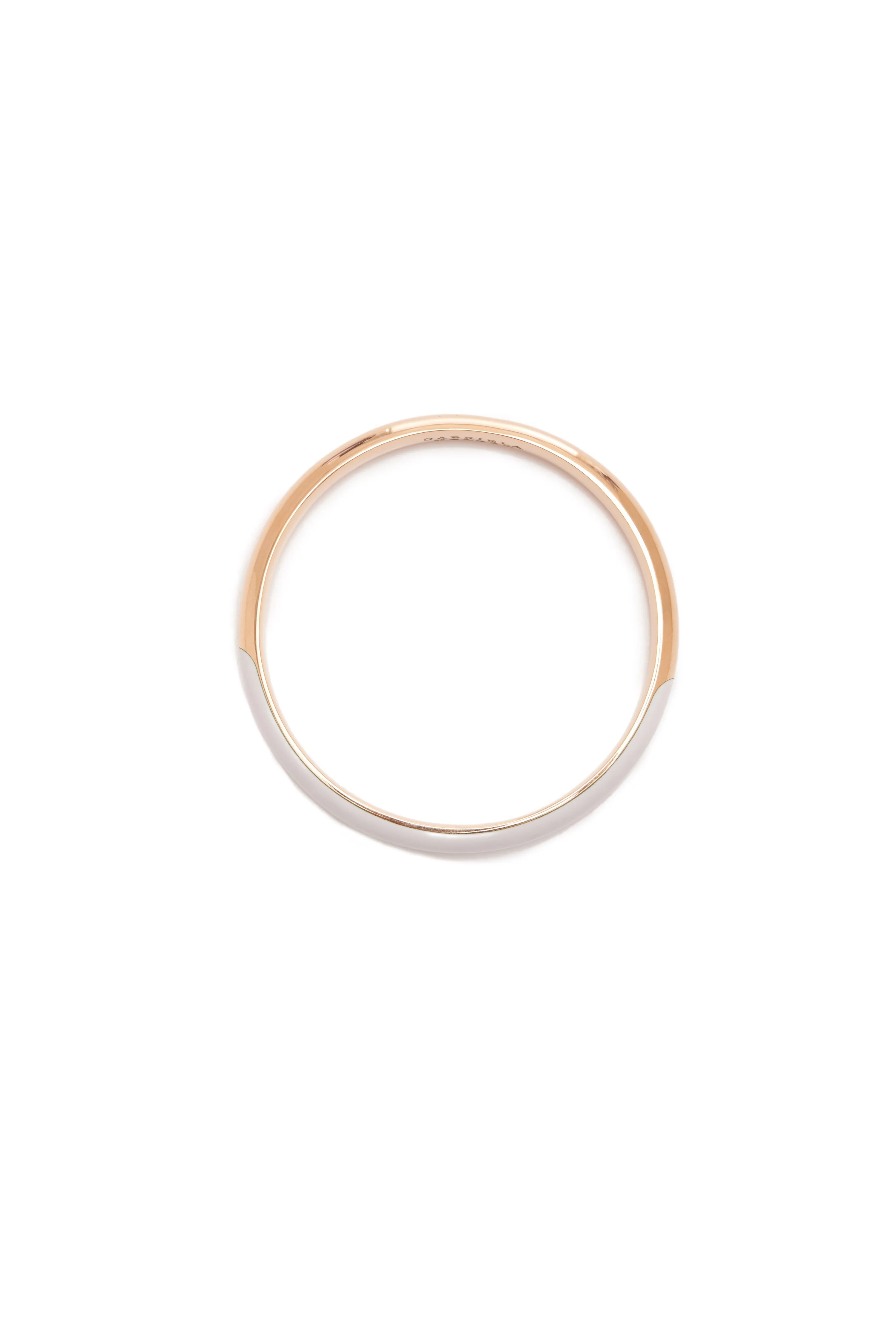 Vitreous Ivory Enamel & 18K Gold Bangle