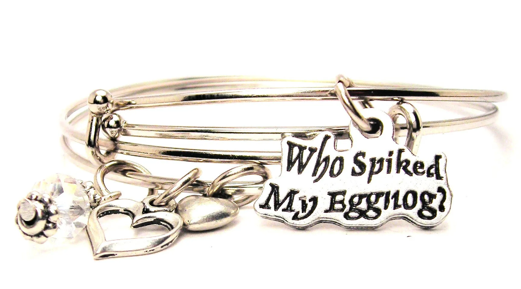 Who Spiked My Eggnog Expandable Bangle Bracelet Set