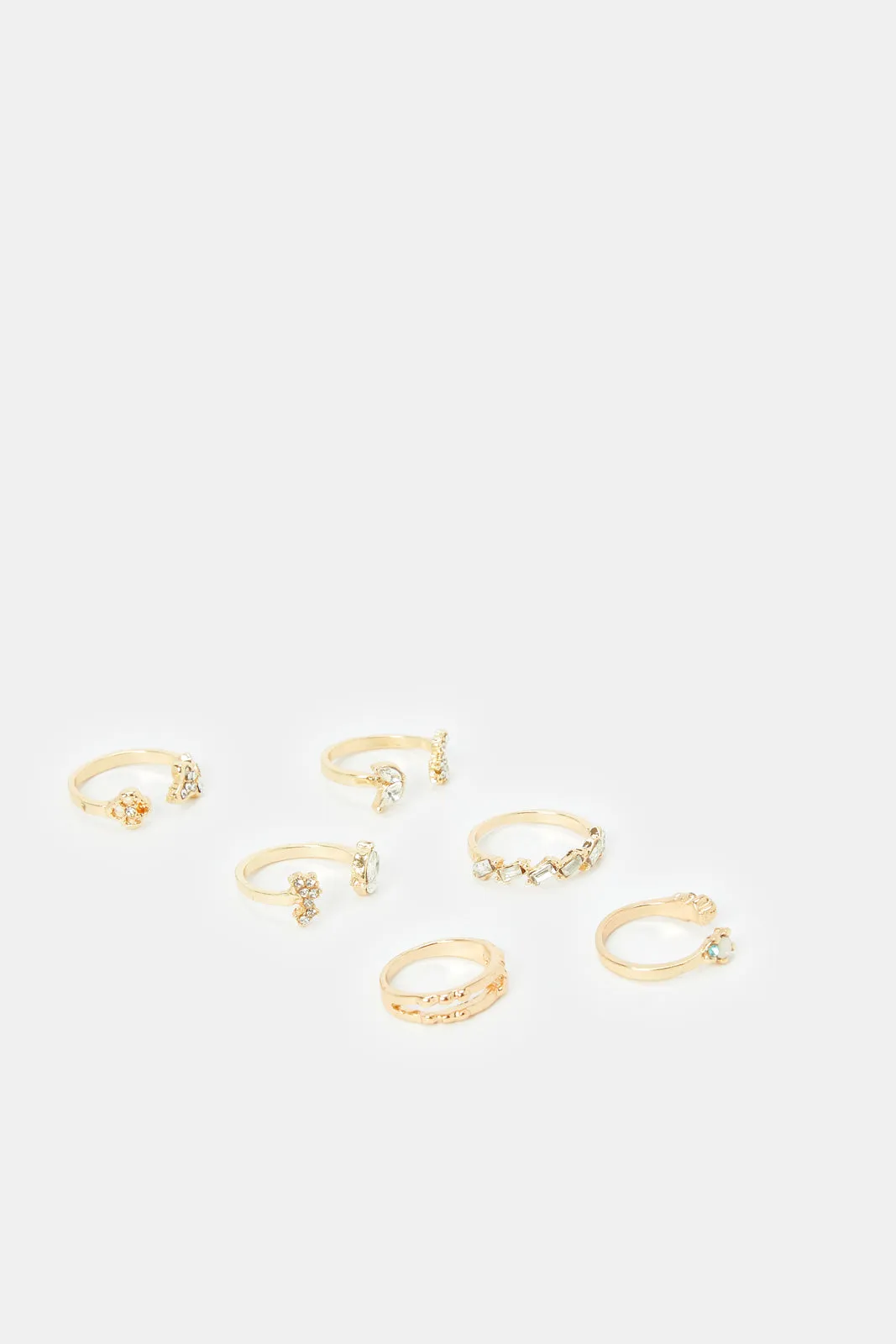 Women Gold Ring Set (6 Piece)