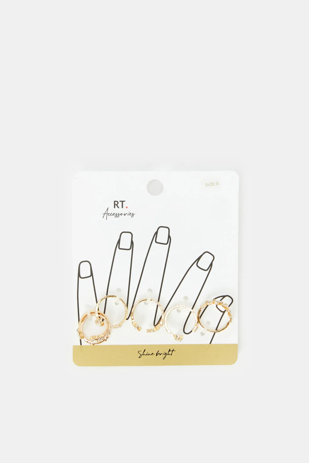 Women Gold Ring Set (6 Piece)