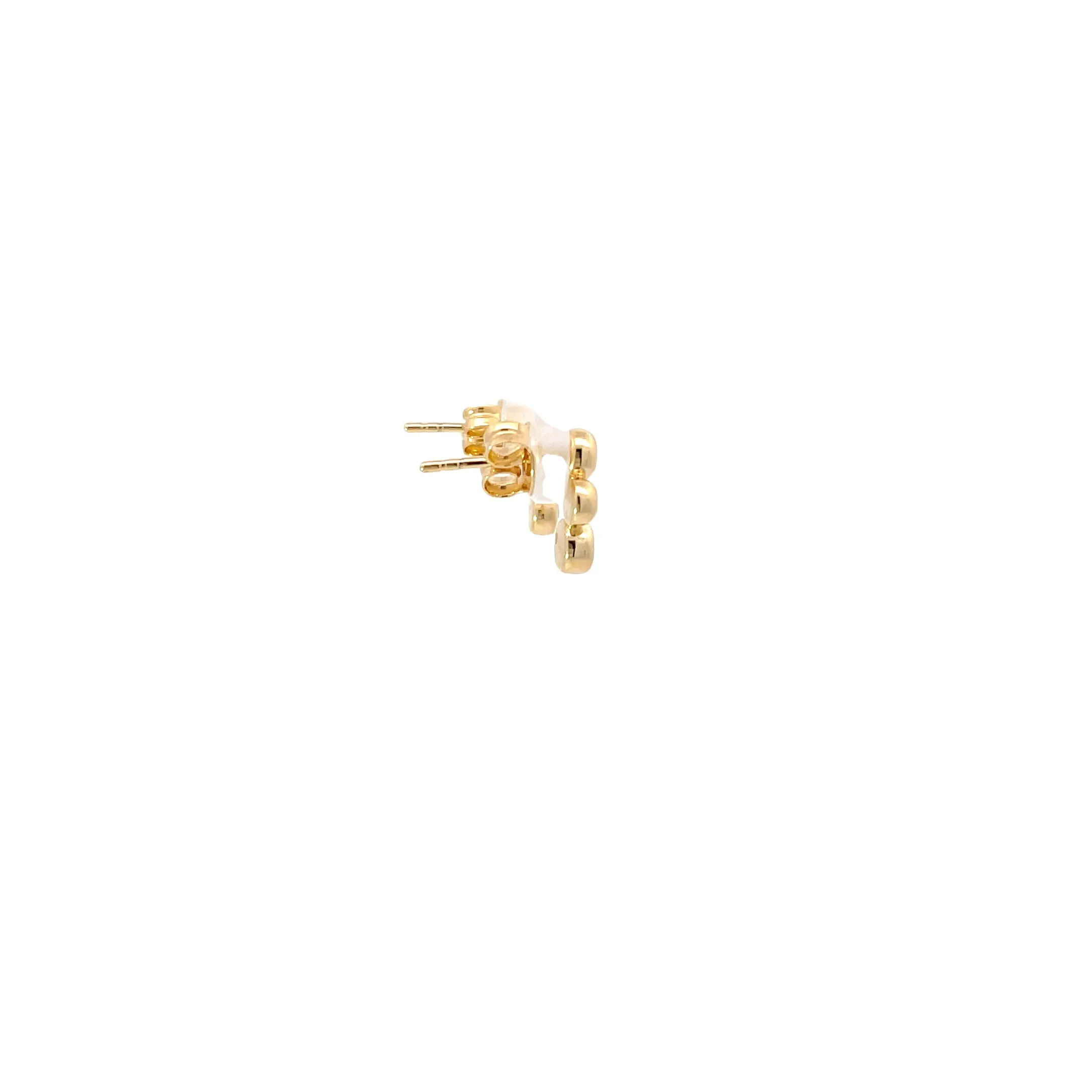 Yellow Modern Electrum Diamond Stud Earrings