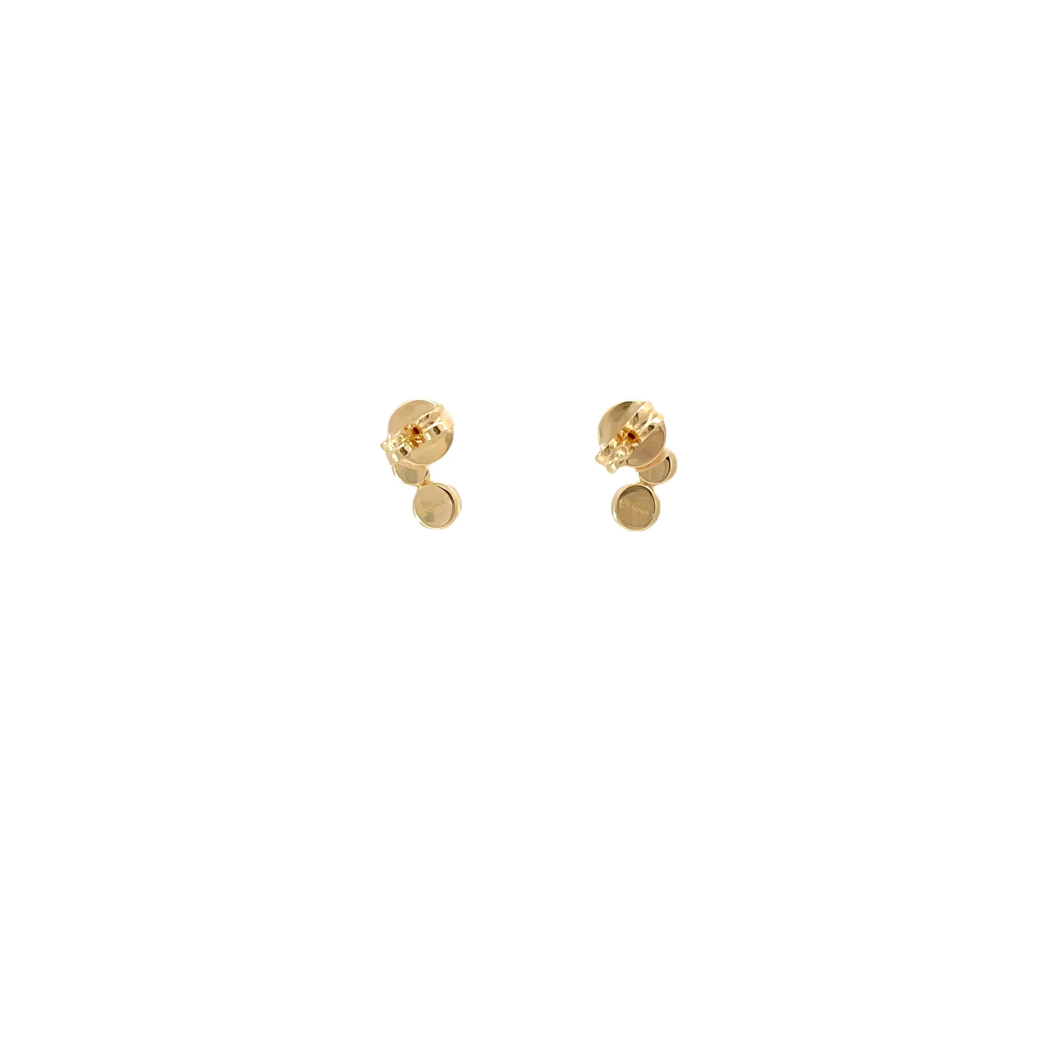 Yellow Modern Electrum Diamond Stud Earrings