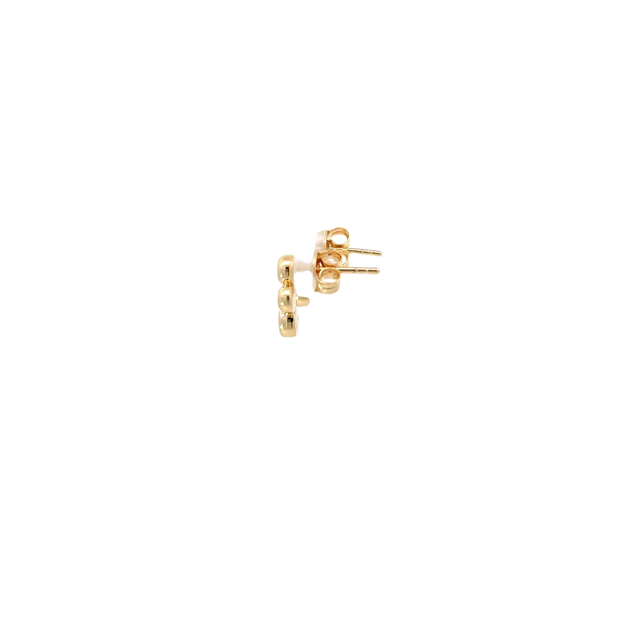 Yellow Modern Electrum Diamond Stud Earrings