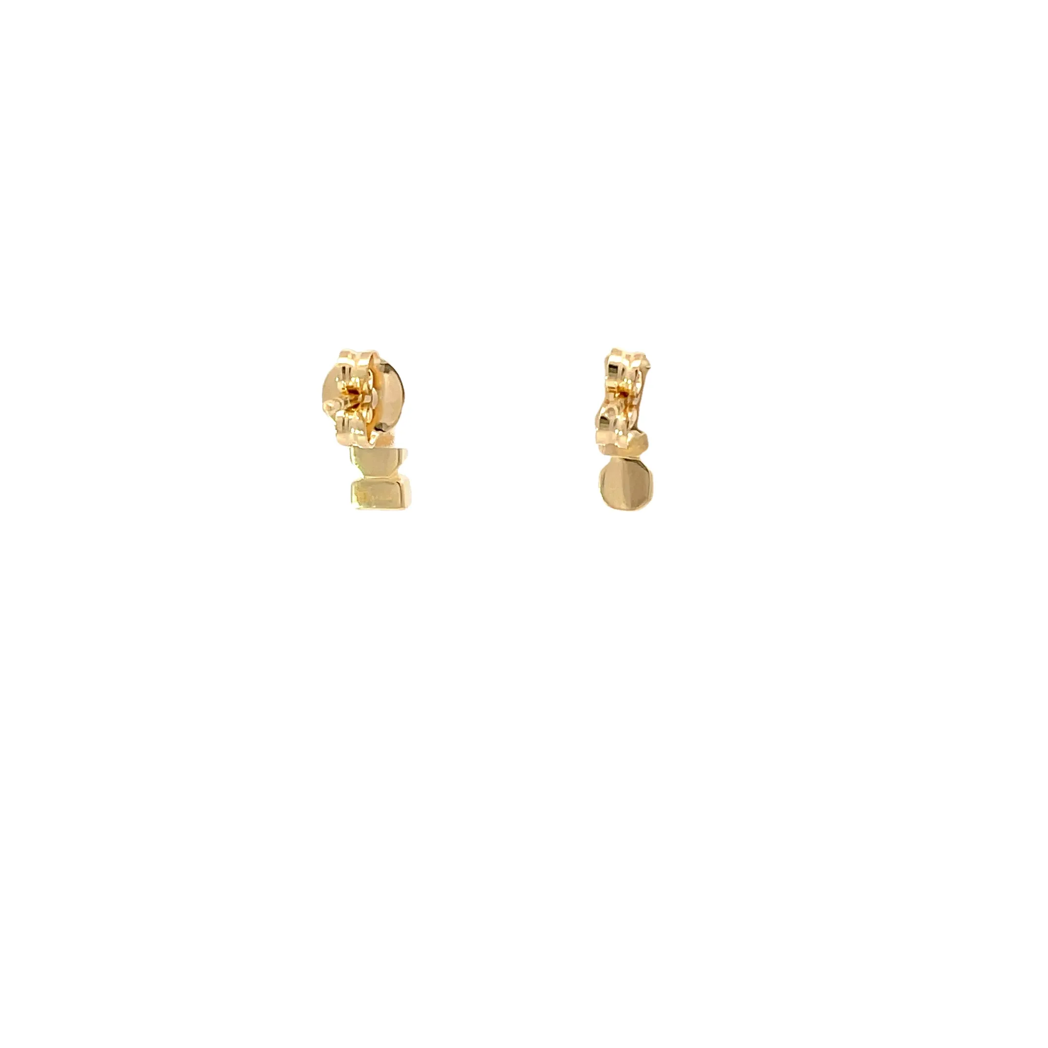 Yellow Modern Electrum Diamond Studs