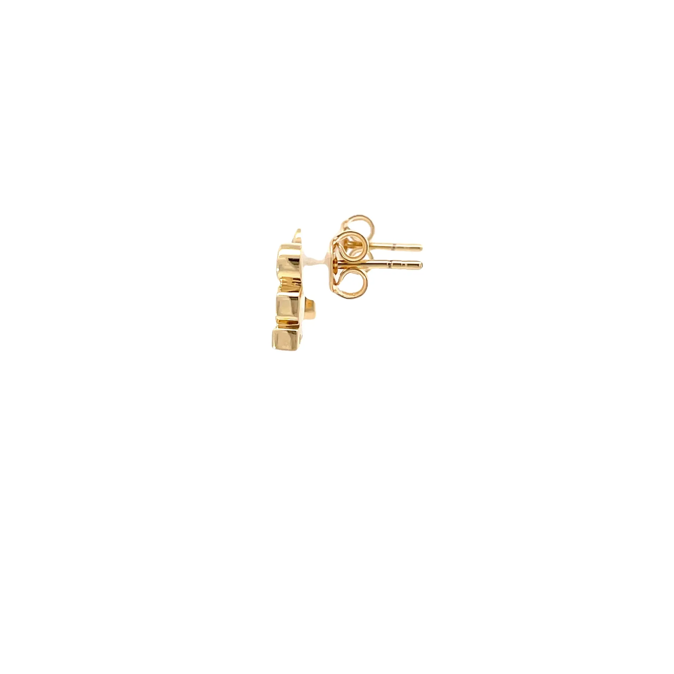 Yellow Modern Electrum Diamond Studs