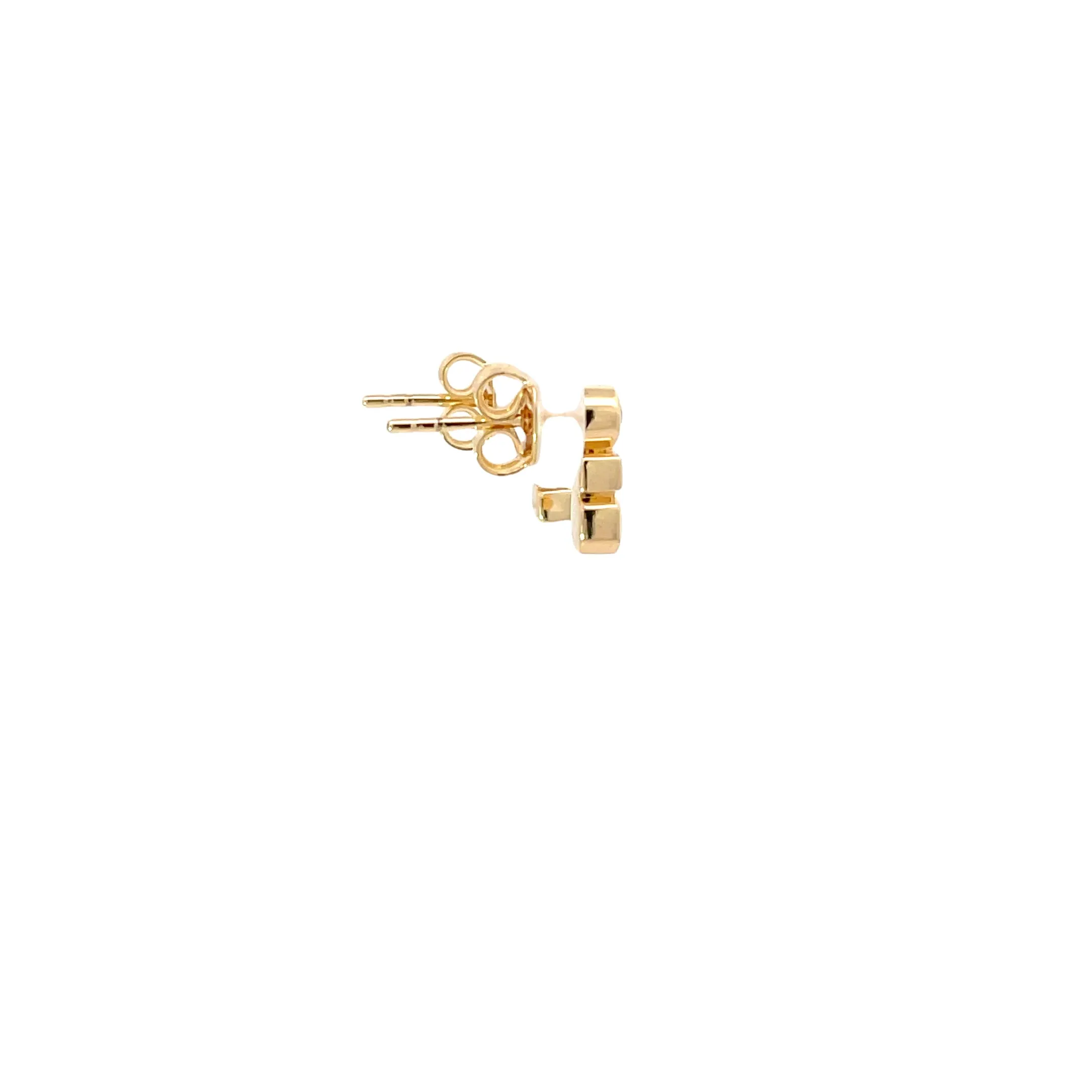 Yellow Modern Electrum Diamond Studs