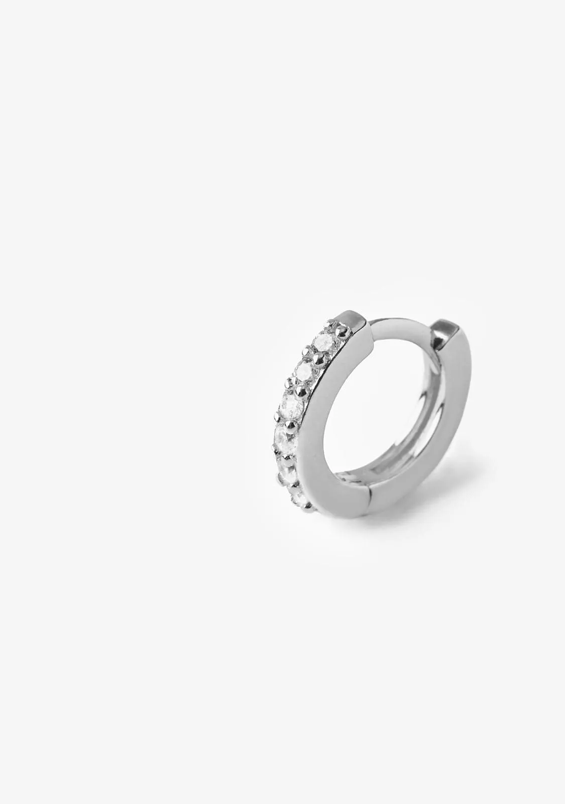 Zirconias Hoop Piercing Silver