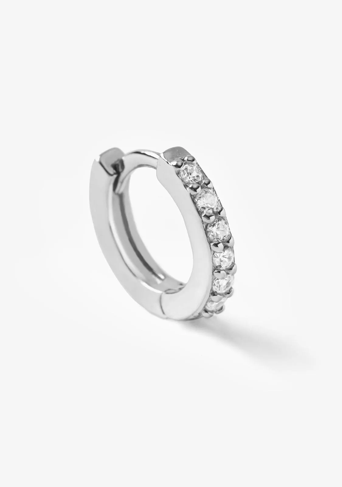 Zirconias Hoop Piercing Silver