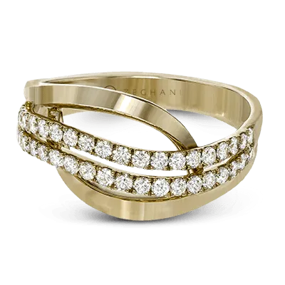 ZR815 Right Hand Ring in 14k Gold with Diamonds