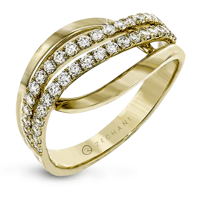 ZR815 Right Hand Ring in 14k Gold with Diamonds