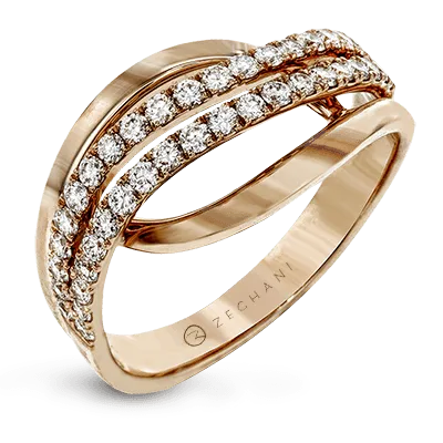 ZR815 Right Hand Ring in 14k Gold with Diamonds